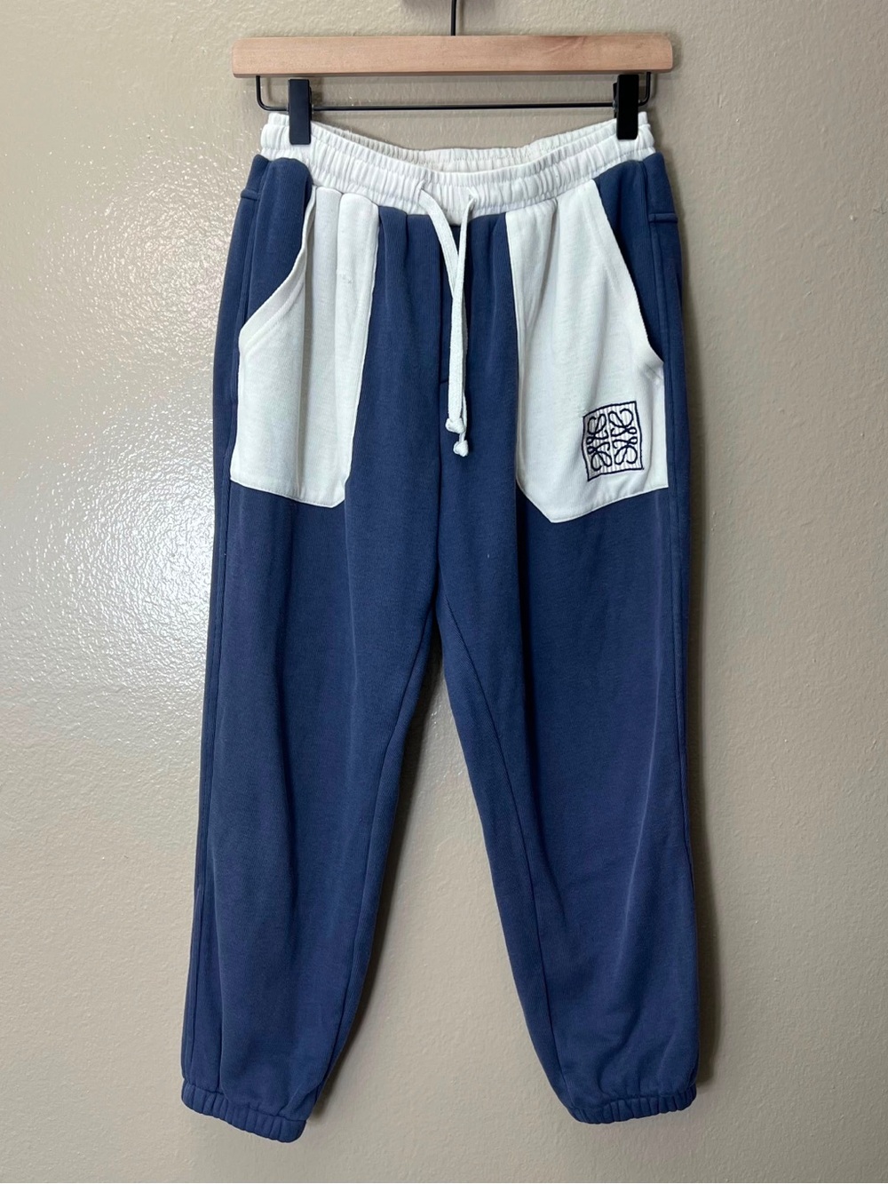Loewe X Studio Ghibli Washed Blue Trim Wide Leg Joggers Sz S